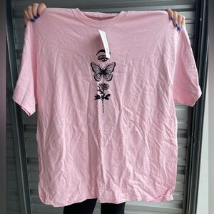 fashion nova men 2x pink graphic tshirt NWT